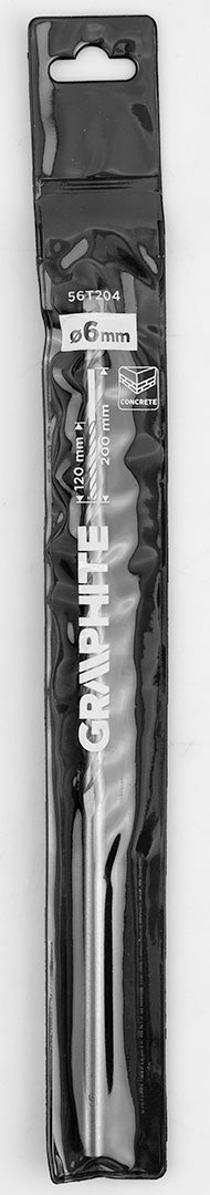 Betonfúró, hengeres szárú, 6x200mm, min.rendelés: 3db