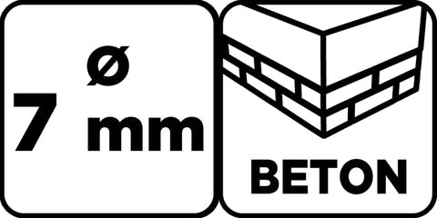 Betonfúró, hengeres szárú, 7x100mm, min.rendelés: 3db