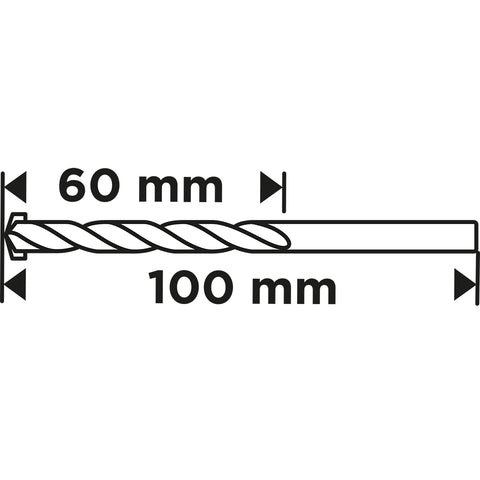 Betonfúró, hengeres szárú, 7x100mm, min.rendelés: 3db