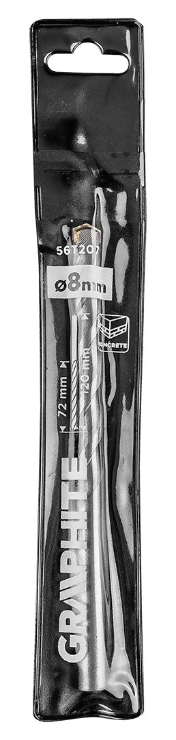 Betonfúró, hengeres szárú, 8x120mm, min.rendelés: 3db