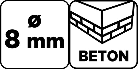 Betonfúró, hengeres szárú, 8x200mm, min.rendelés: 3db
