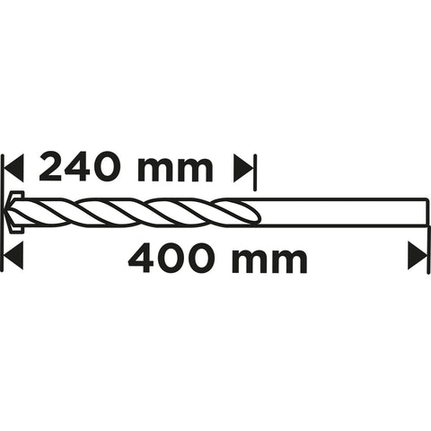 Betonfúró, hengeres szárú, 8x400mm