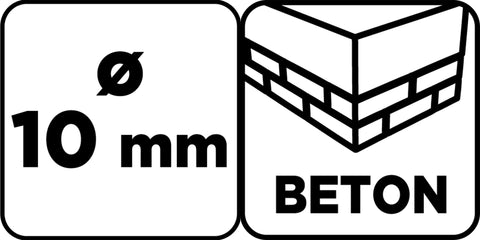 Betonfúró, hengeres szárú, 10x400mm