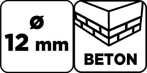 Betonfúró, hengeres szárú, 12x200mm