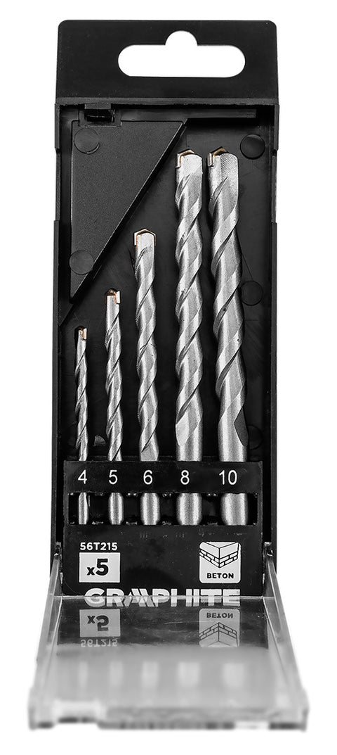 Betonfúró készlet, hengeres szárú, 5db-os, 4-10mm