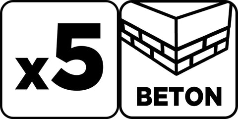 Betonfúró készlet, hengeres szárú, 5db-os, 4-10mm