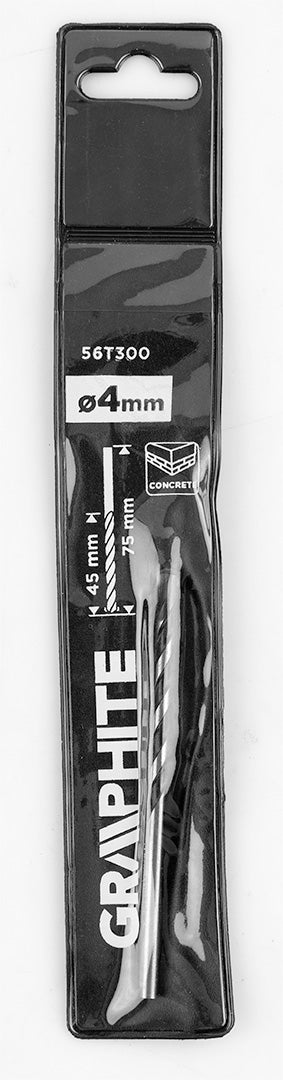 Betonfúró, hengeres szárú, élezett, 4x75mm, min.rendelés: 3db