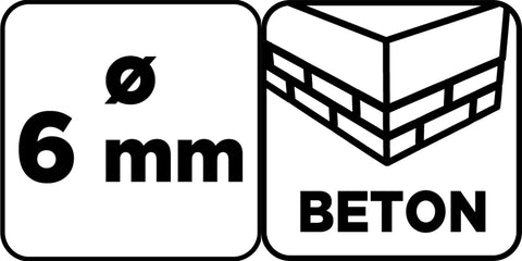 Betonfúró, hengeres szárú, élezett, 6x100mm, min.rendelés: 3db