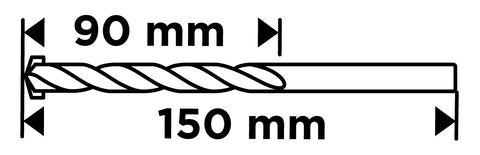 Betonfúró, hengeres szárú, élezett, 6x150mm, min.rendelés: 3db