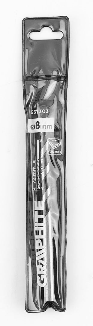 Betonfúró, hengeres szárú, élezett, 8x120mm, min.rendelés: 3db