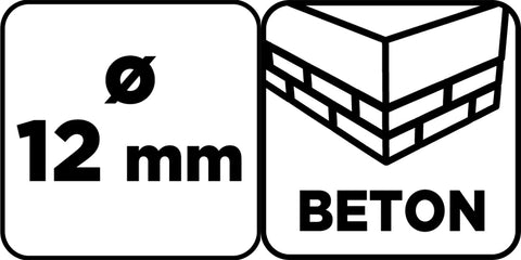 Betonfúró, hengeres szárú, élezett, 12x150mm, min.rendelés: 3db