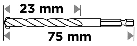 Betonfúró,1/4"-os hatszög szárral, 4mm, min.rendelés: 3db
