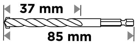 Betonfúró,1/4"-os hatszög szárral, 5mm, min.rendelés: 3db