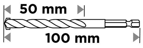 Betonfúró,1/4"-os hatszög szárral, 6mm, min.rendelés: 3db
