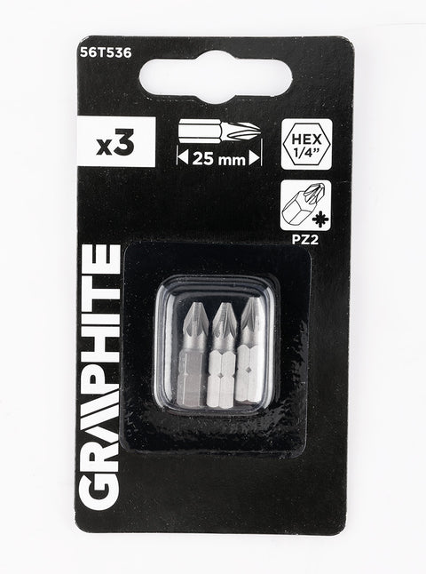 Csavarhúzó bit PZ2, 25mm, 3db, min.rendelés: 3db