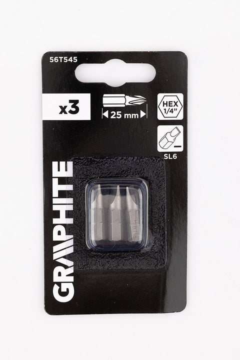 Csavarhúzó bit lapos SL6X1, 25mm, 3db, min.rendelés: 3db