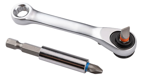 Dugókulcs készlet bitekkel, racsnis és mágneses szárral műanyag tokban, 24db