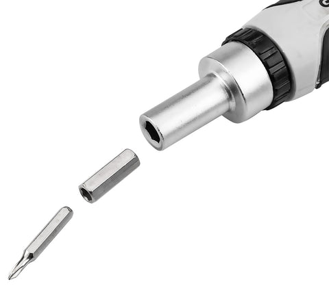 Bitfejes csavarhúzó készlet 115mm-es racsnis szárral, műanyag tokban, 30db