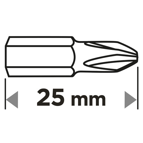Csavarhúzó bitkészlet mágneses szárral, PH 0-3, 7db-os