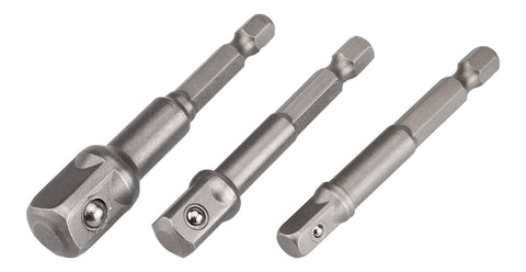 Adapterkészlet csavarbehajtókhoz, 1/4"-os szár, 1/4", 3/8", 1/2", 3db-os