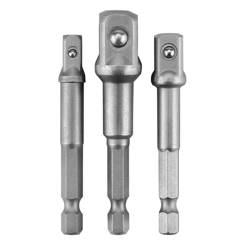 Adapterkészlet csavarbehajtókhoz, 1/4"-os szár, 1/4", 3/8", 1/2", 3db-os