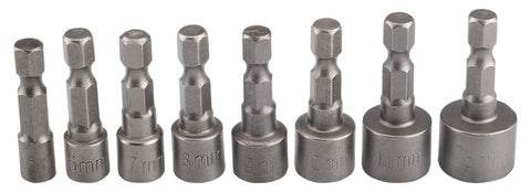 Csavarbehajtó készlet, hatlapfejű csavarokhoz, 1/4"-os szárral, 5-13mm, 8db-os