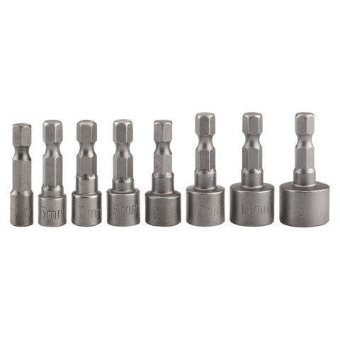 Csavarbehajtó készlet, hatlapfejű csavarokhoz, 1/4"-os szárral, 5-13mm, 8db-os