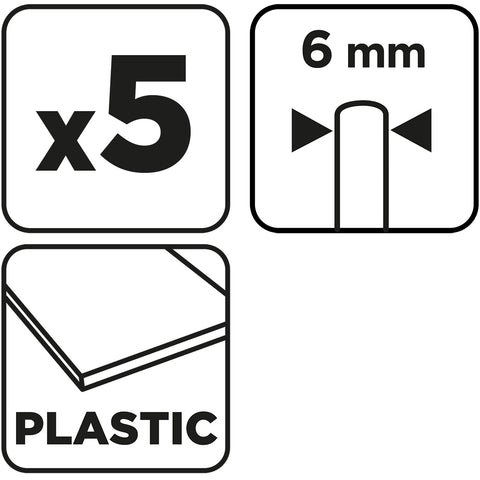 Csapos csiszolókő készlet, 6mm-es szár, 5db