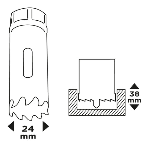 Körkivágó, Bi-Metal, 24mm