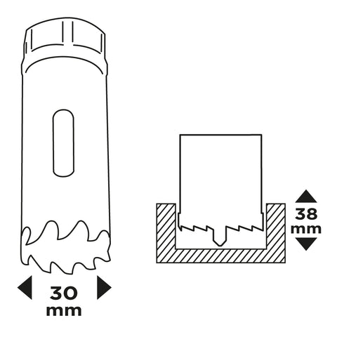 Körkivágó, Bi-Metal, 30mm