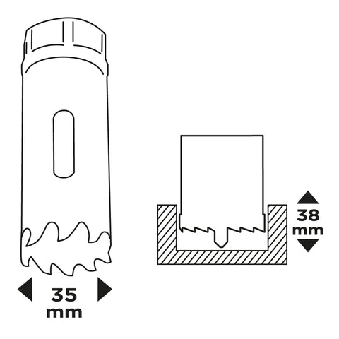 Körkivágó, Bi-Metal, 35mm