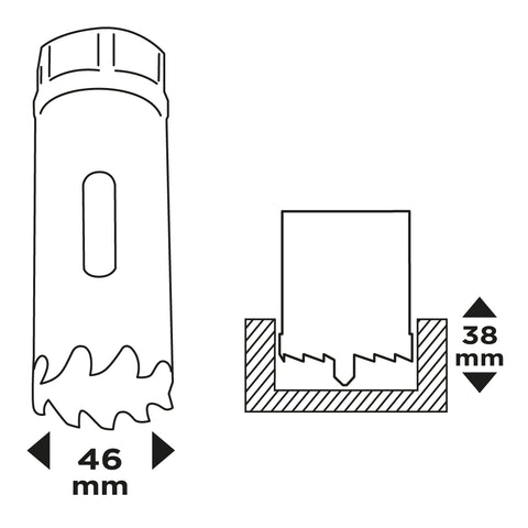 Körkivágó, Bi-Metal, 46mm