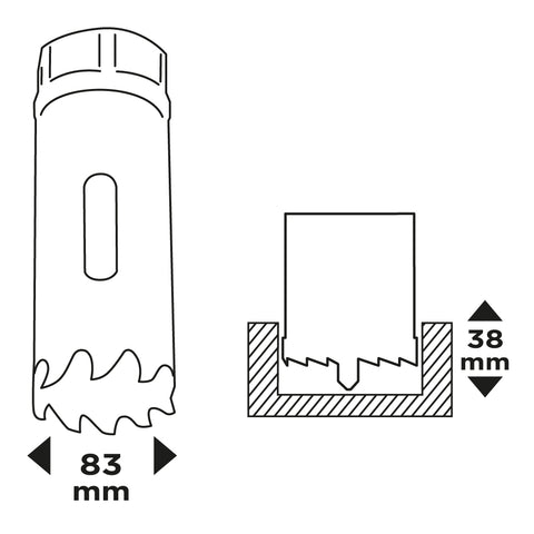 Körkivágó, Bi-Metal, 83mm