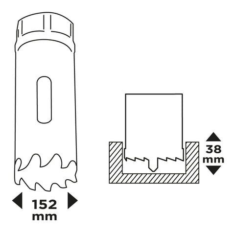 Körkivágó, Bi-Metal, 152mm