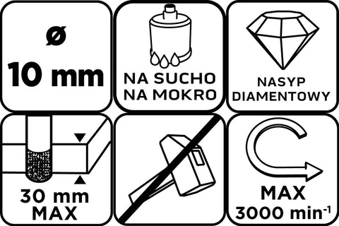 Gyémántfúró 10mm