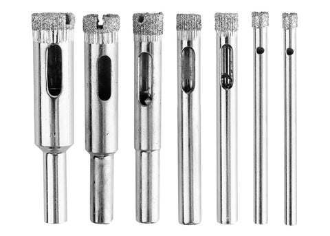 Gyémántfúró készlet tapadókorongos fúróvezetővel 4-12mm, 8db