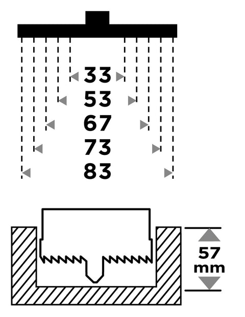 Körkivágó készlet, volfrámkarbid, 32-83mm, 8db