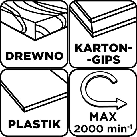Körkivágó készlet fához, 19-64mm, 12db