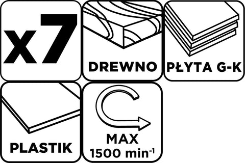 Körkivágó készlet fához, műanyagokhoz, acél, 26-63mm, 42mm fúrásmélység