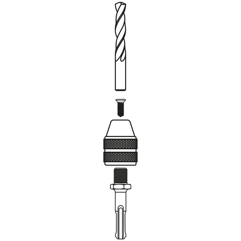 Tokmányadapter SDS PLUS, 1/2"-os menettel