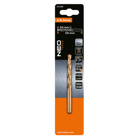 Csigafúró HSS-Cobalt 5% 6.5mm