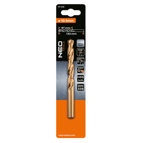 Csigafúró HSS-Cobalt 5% 10.5mm