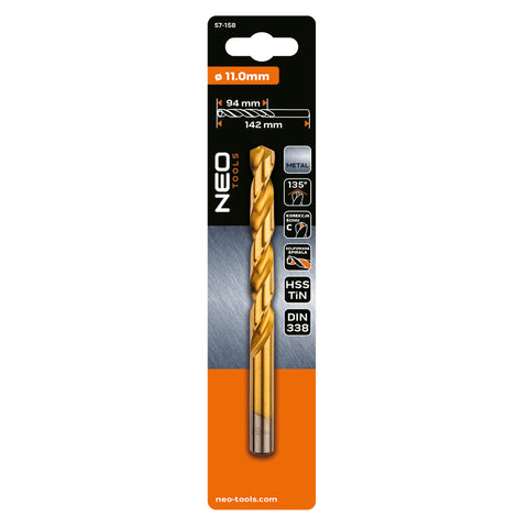 Csigafúró HSS Titán bevonattal 11mm