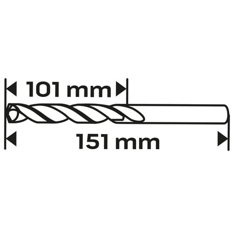 Csigafúró HSS Titán bevonattal 13mm