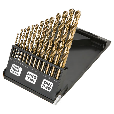 Csigafúró készlet HSS Titán bevonattal 1.5-6.5mm, 13db