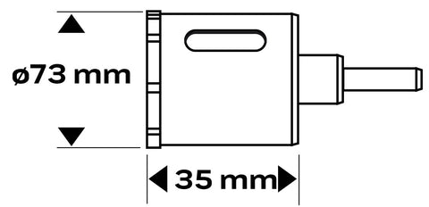 Gyémántfúró 73mm