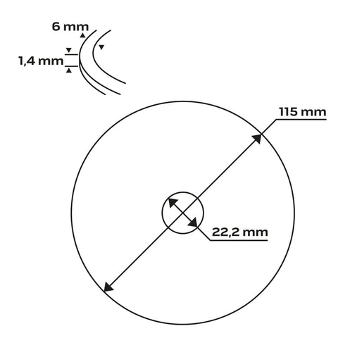 Gyémánt vágókorong 115mm turbo vékony