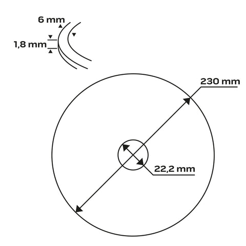 Gyémánt vágókorong 230mm turbo vékony