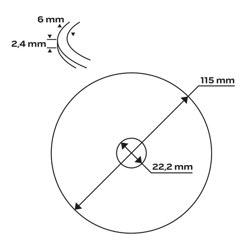 Gyémánt vágókorong 115mm turbo