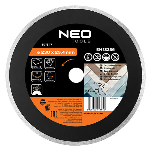 Gyémánt vágókorong 230mm vizes, 59G891 csempevágóhoz